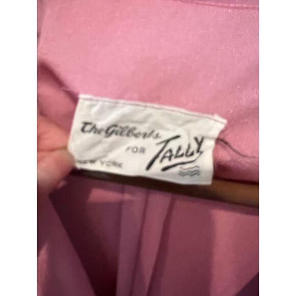 Vintage 70s The Gilberts for Tally New York Elegant Pink Maxi Dress - Picture 7 of 7